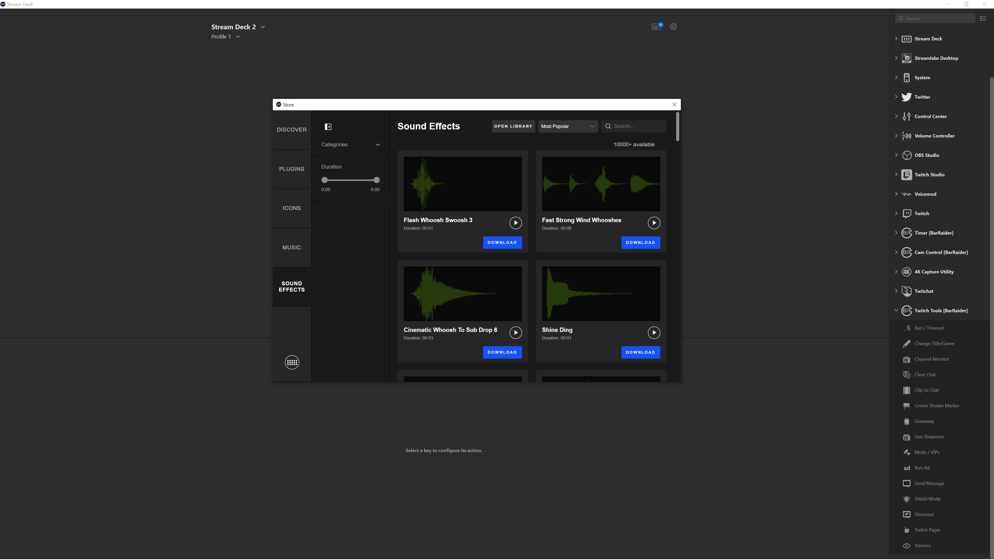 میانبر جلوه های صوتی Streamdeck