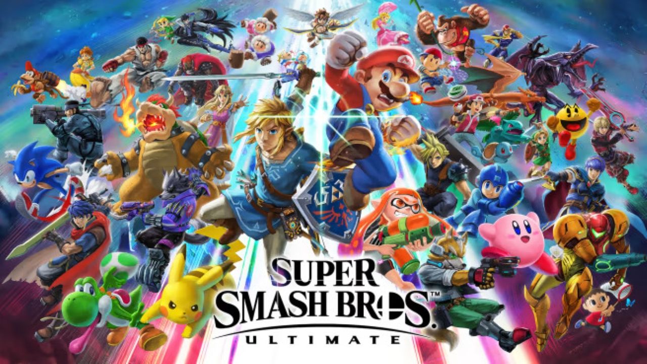 هنر تبلیغاتی صفحه عنوان برای Super Smash Bros Ultimate