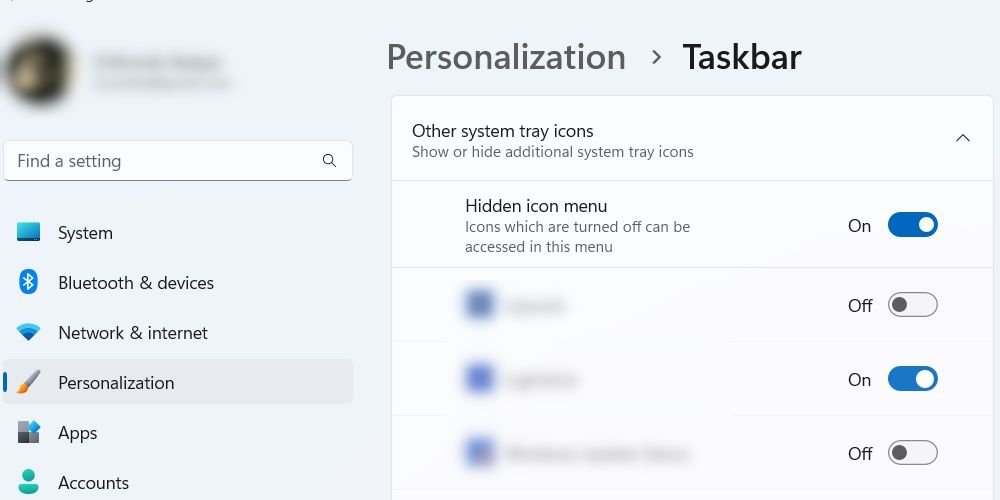 you can turn system tray icons on and off in the Taskbar settings