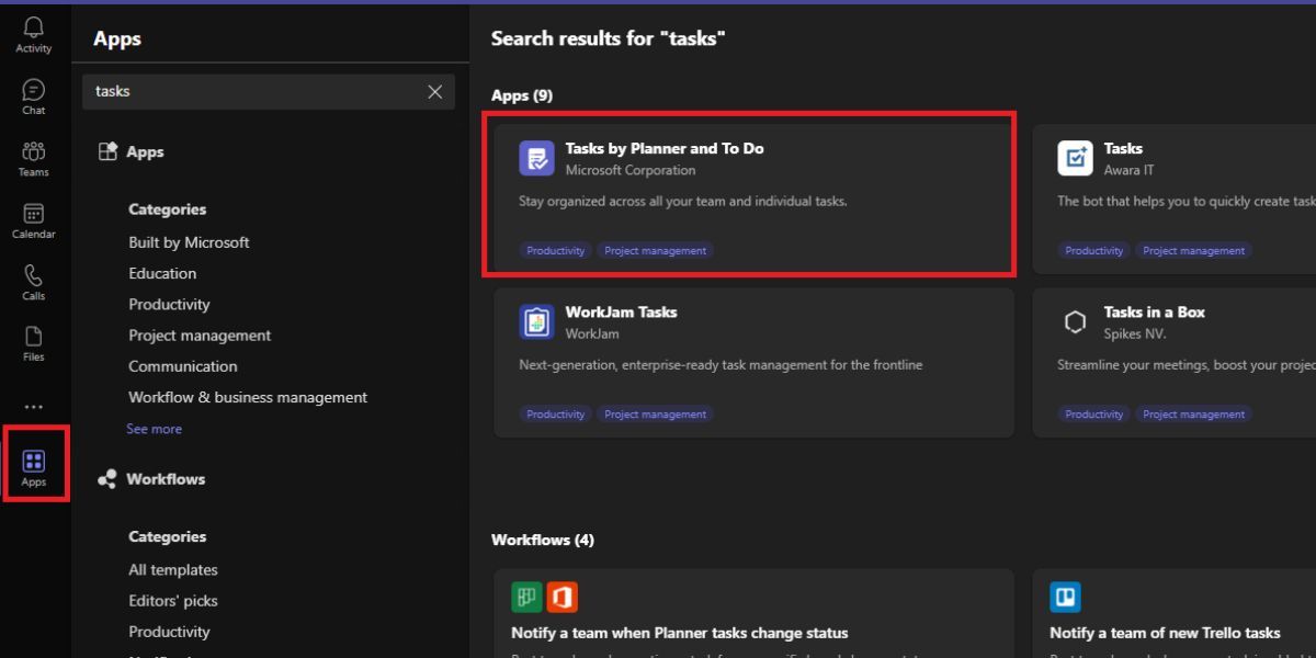 Adding the Planner and to do app in Microsoft teams