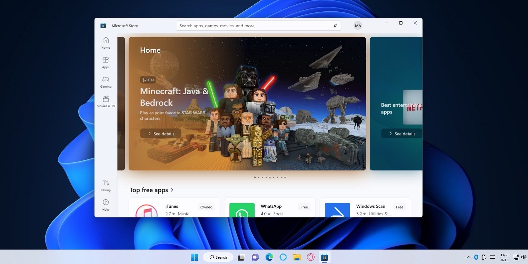 The Microsoft Store app in Windows 11