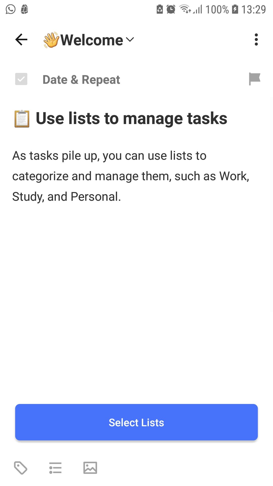 TickTick task خوش آمدید