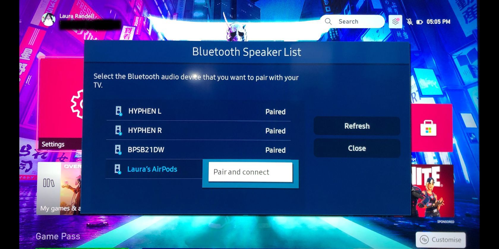 TV Sound Output Settings Pair and Connect