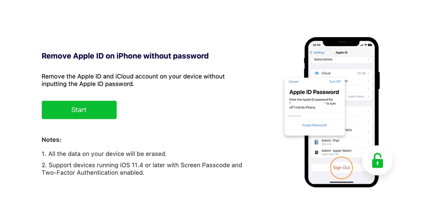 unlockit iphone xóa apple id mà không cần mật khẩu