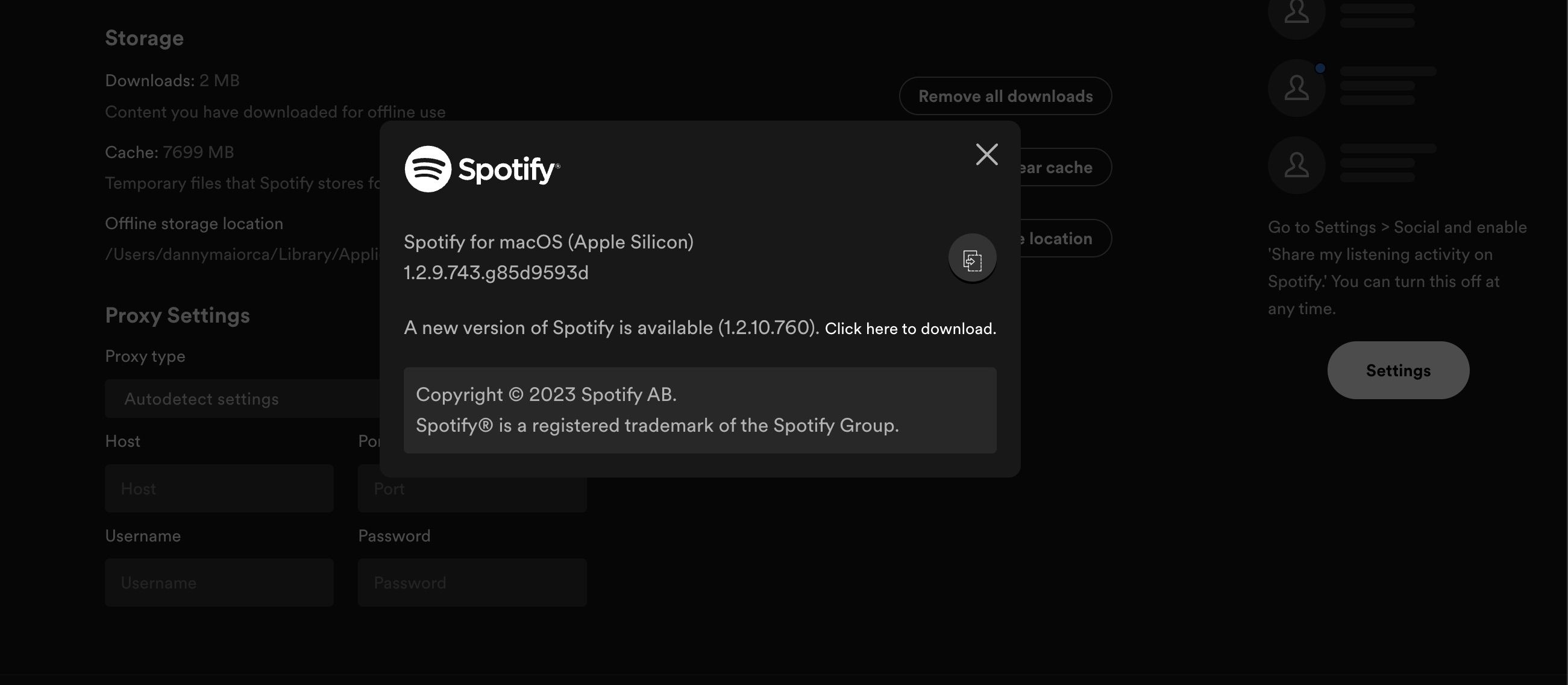 updating spotify on mac