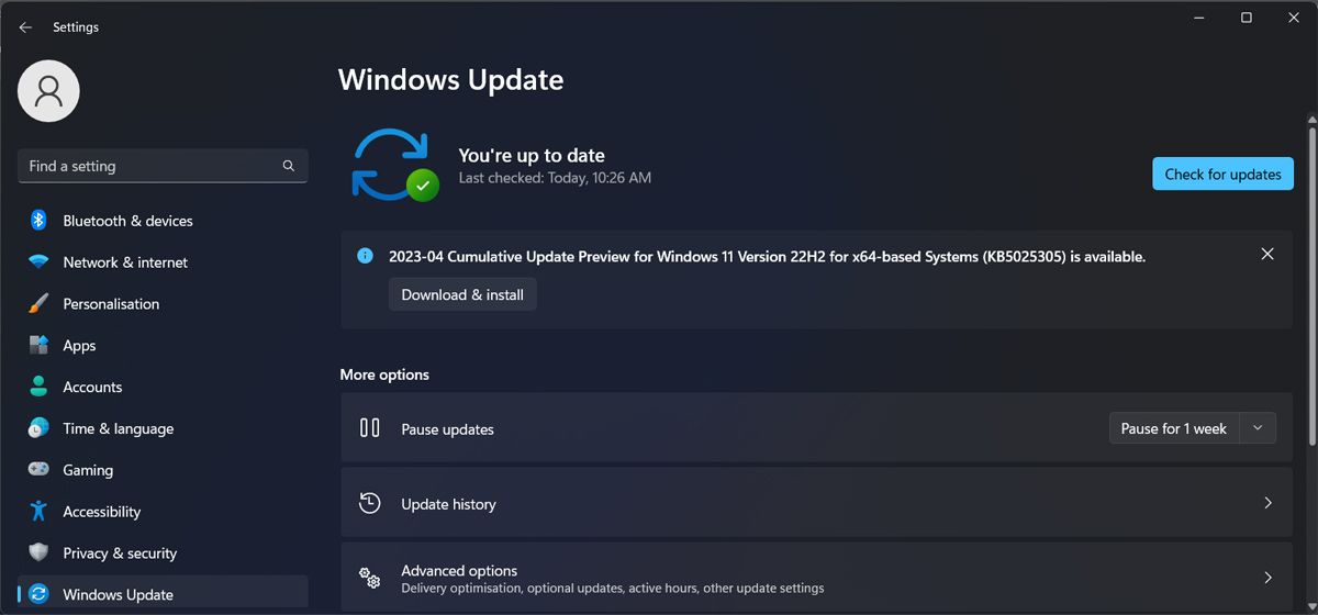 Update Windows 11 to the latest version available