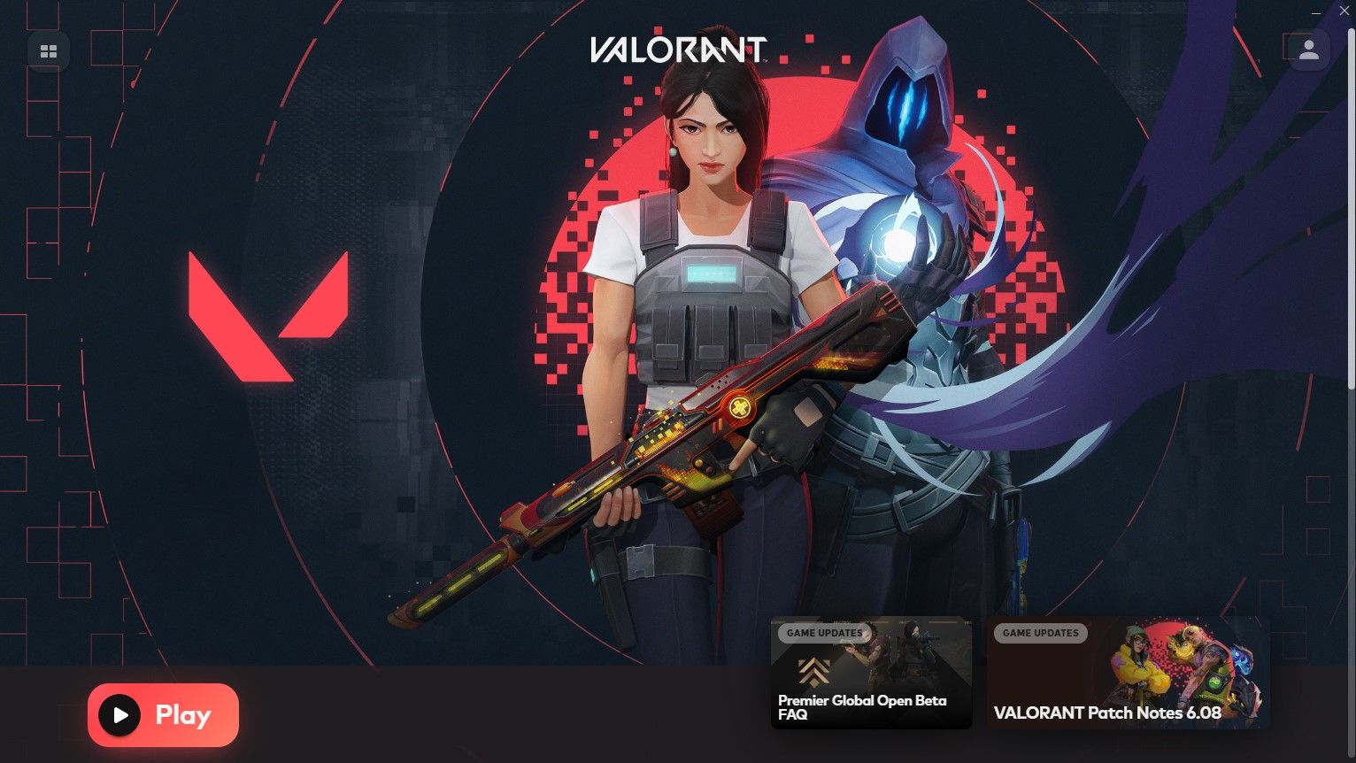 Screenshot Showing the Valorant Game Launcher