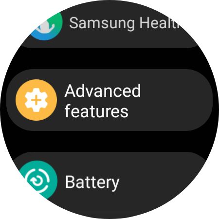 advanced features in galaxy watch 5 settings