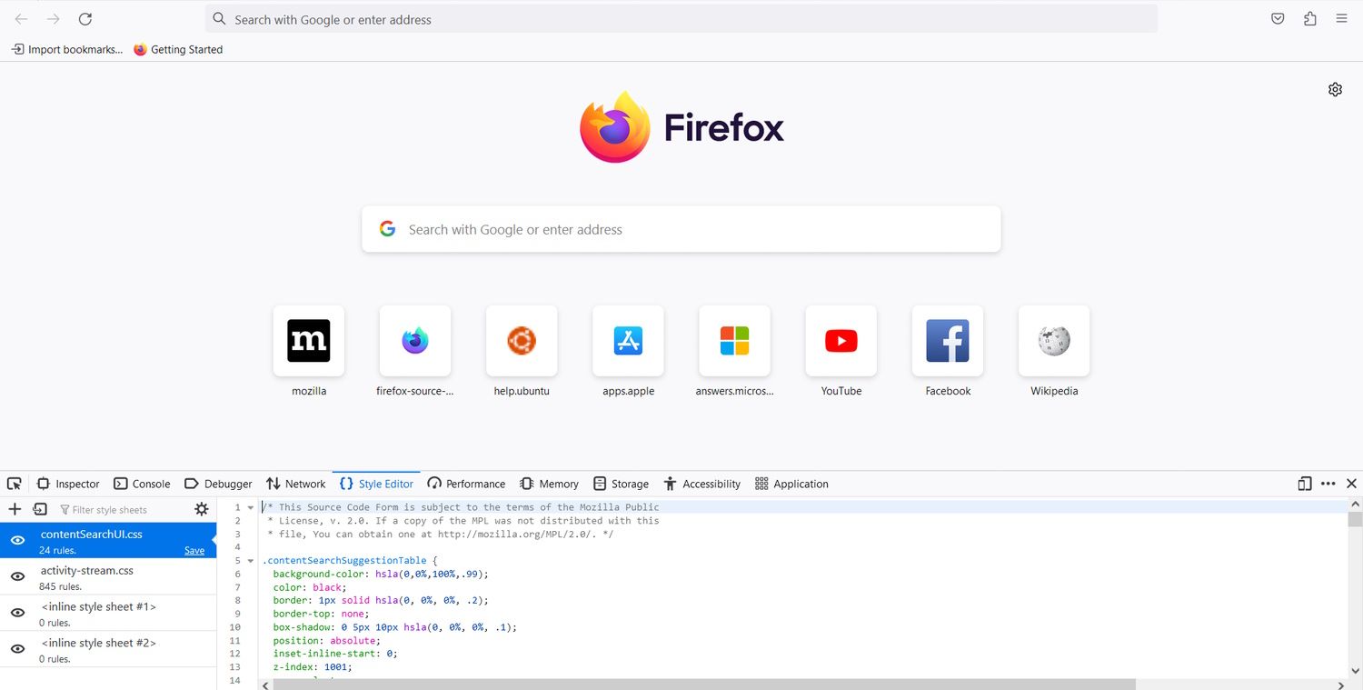 The Website Code Is Accessed Through F12 In Firefox