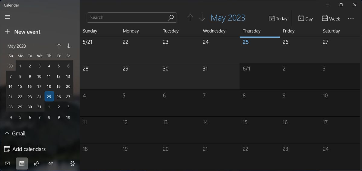 Windows 11 calendar