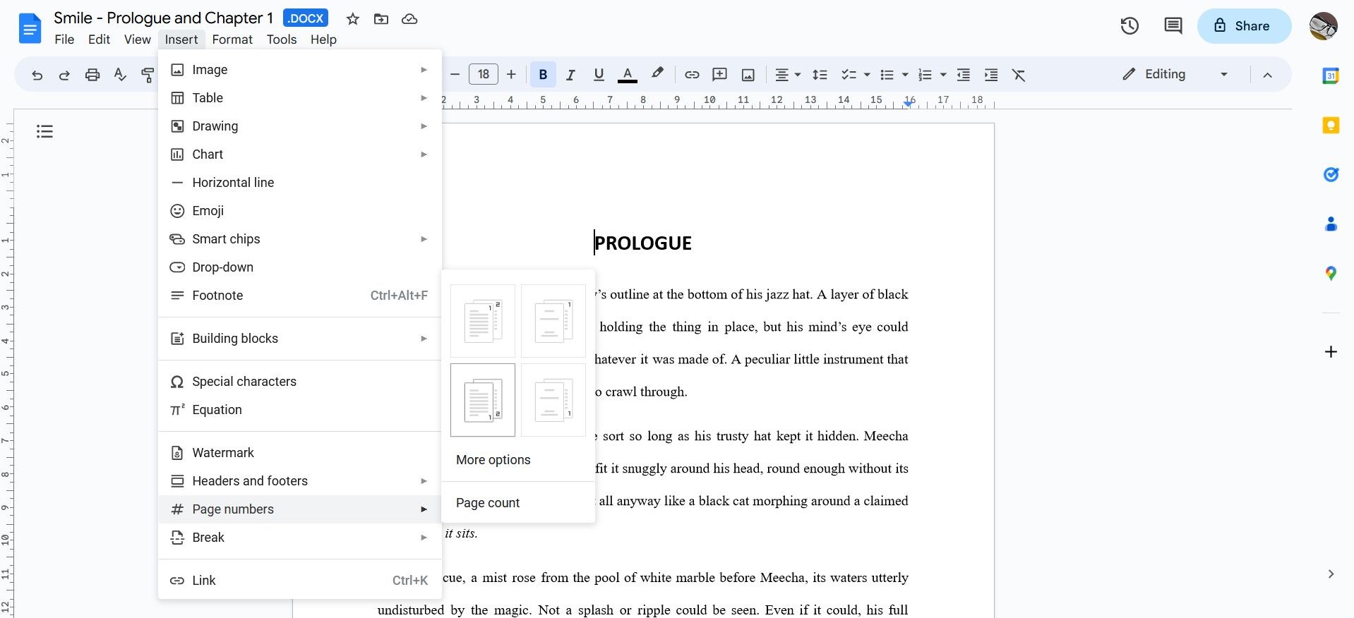 نوشتن و قالب بندی کتاب در Google Docs