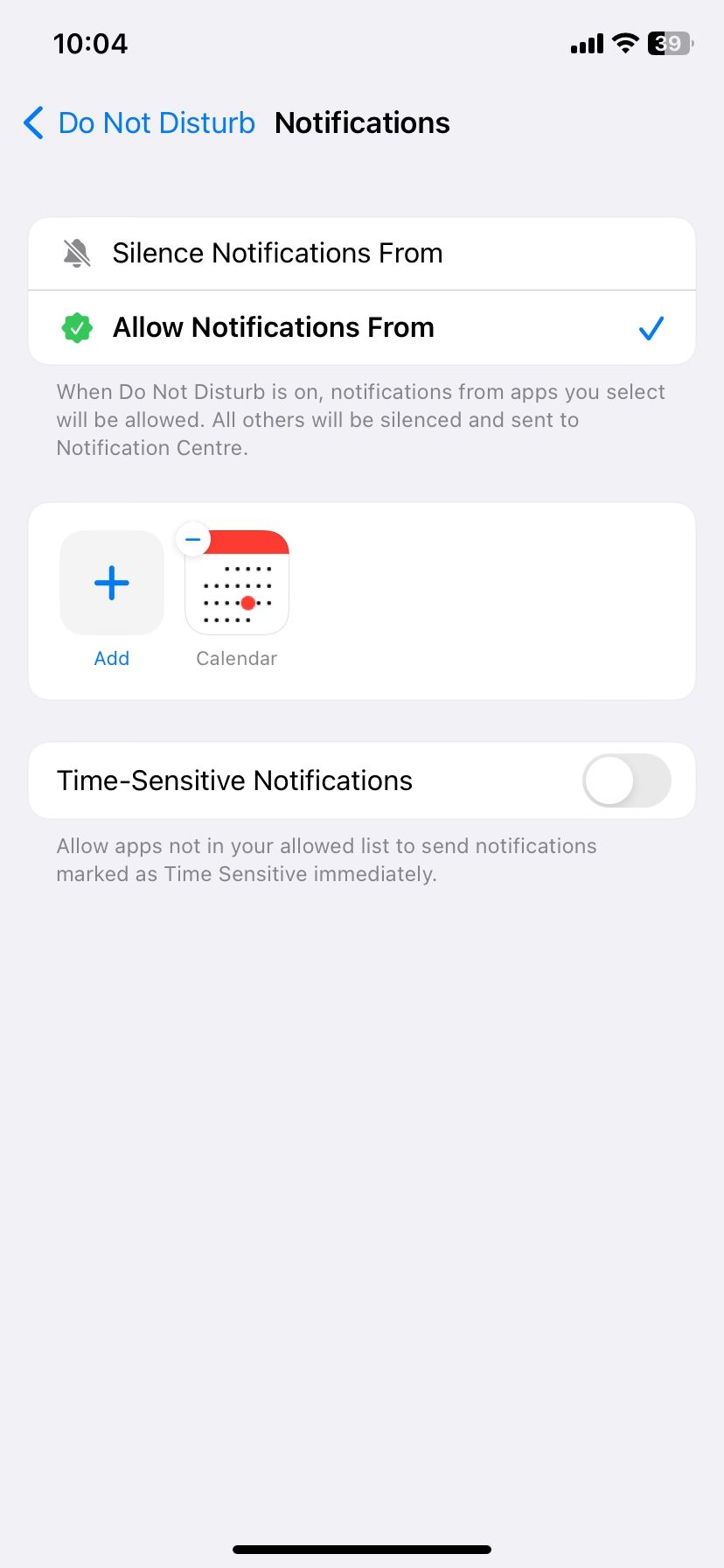 Time-Sensitive Notifications disabled in iOS