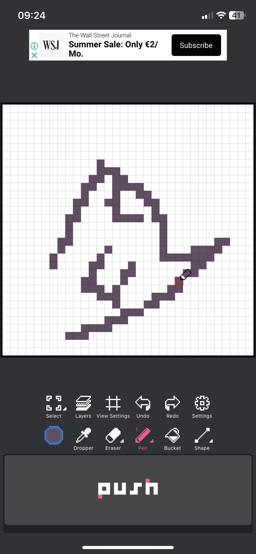 Creating a pixel art in Dotpict