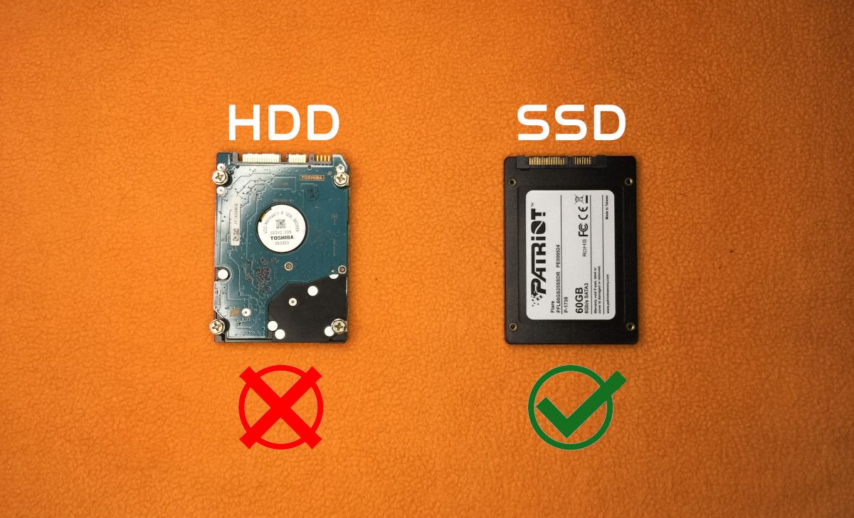 عکسی که یک هارد دیسک و یک SSD را نشان می دهد و یک SSD را به HDD ترجیح می دهد