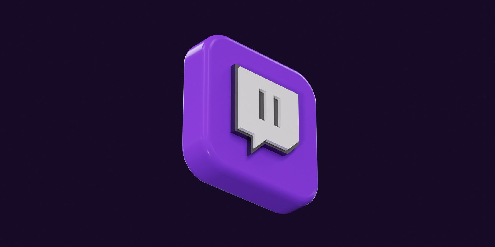 3D art of twitch logo