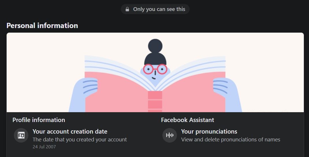 account creation date on facebook