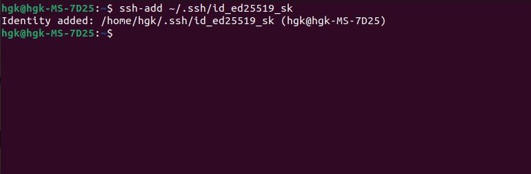 adding key to ssh session