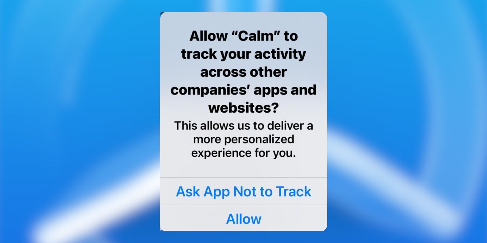 Solicitação de envio de aplicativo da Apple para aplicativo não rastrear