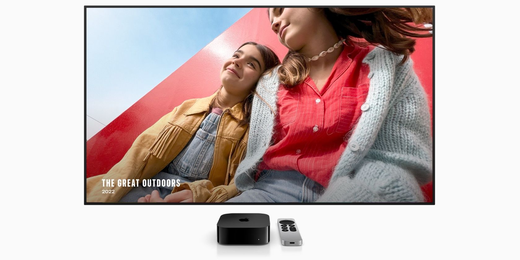 tvOS 17 screen saver set to a Photos memory on Apple TV