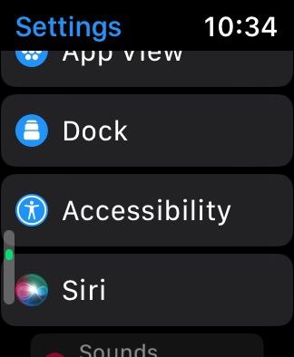 گزینه Apple Watch Accessibility