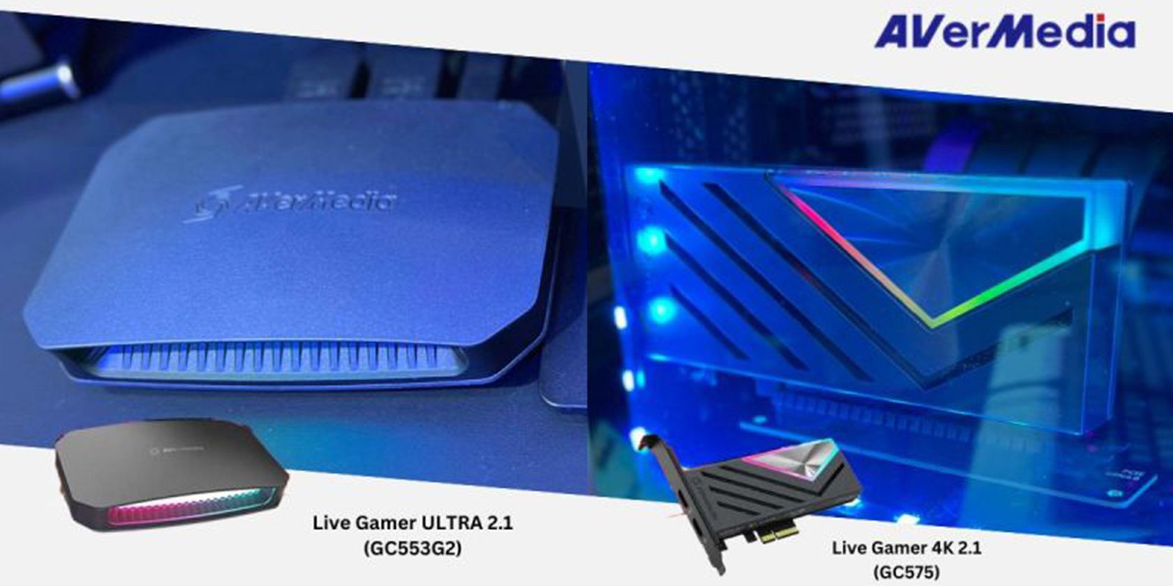 AVerMedia announcement image with two new capture cards