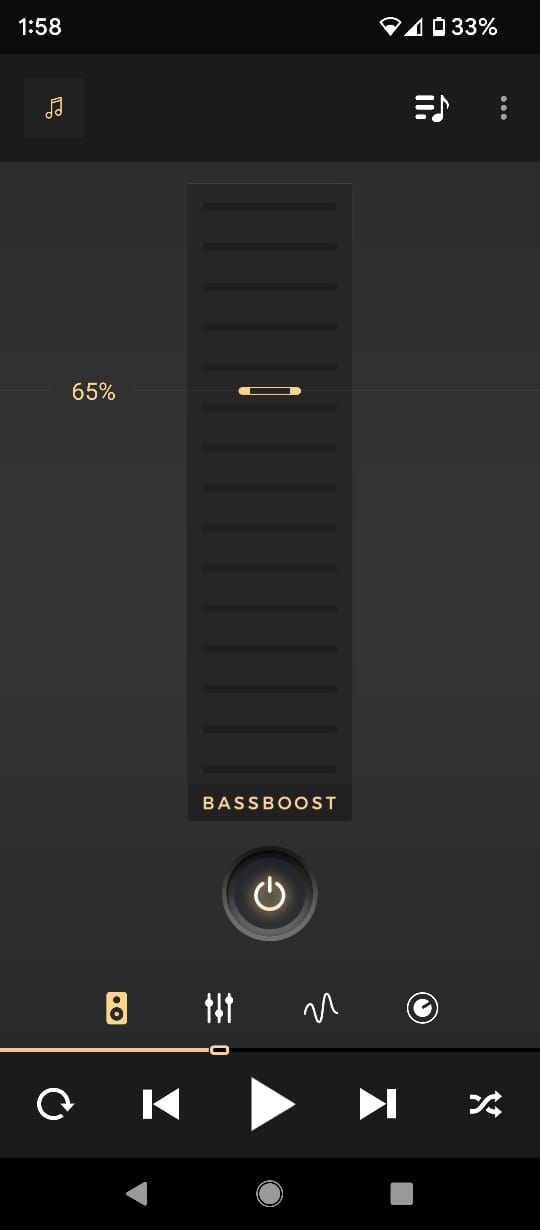 Bass booster in Equalizer by MWM