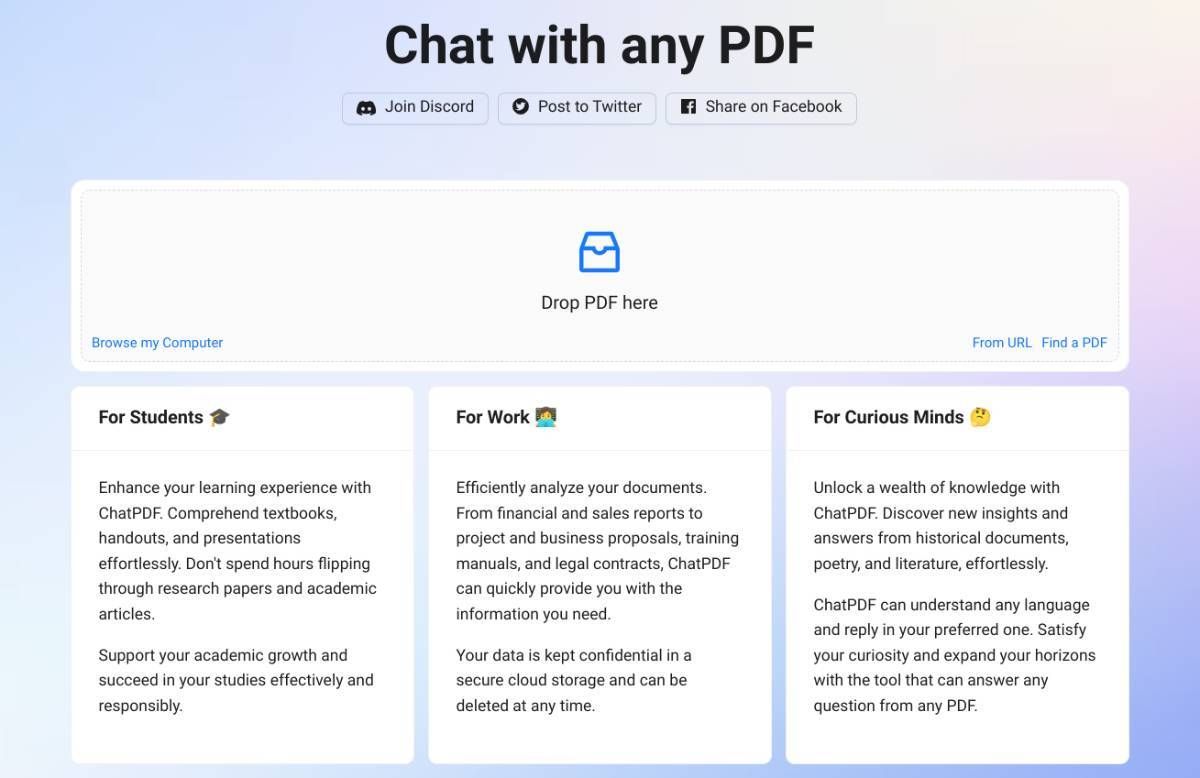 ChatPDF یک راه ساده برای اجرای ChatGPT در اسناد PDF و چت با یک ربات است