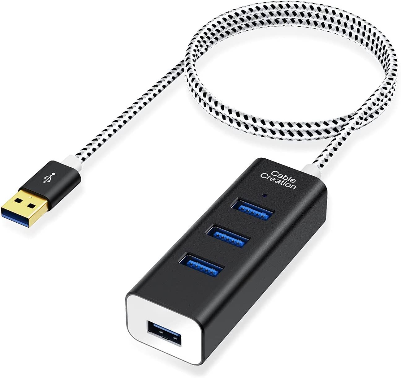 CableCreation 4-Port USB 3.0 Hub featuring four usb ports