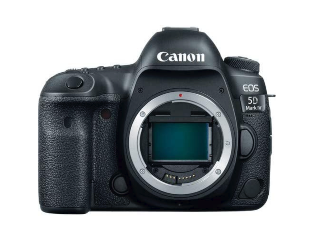 A Canon EOS 5D Mark IV DSLR camera