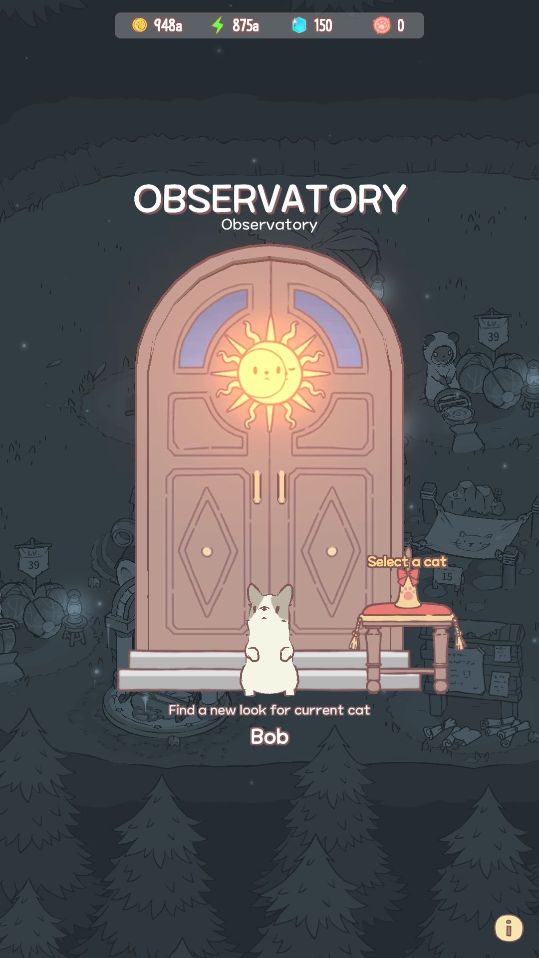 Cats and Soup observatory calming mobile game