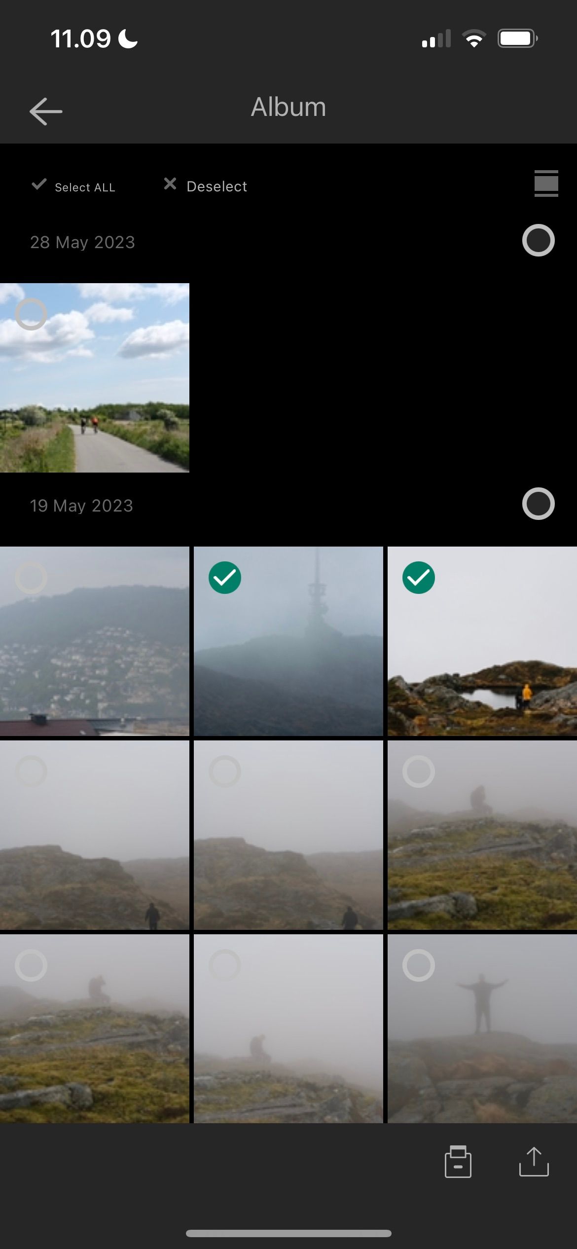 Choose Previously-Imported Images Screenshot Fujifilm