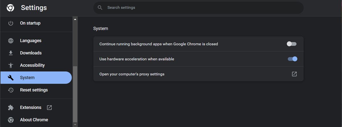 Turn off Google Chrome's hardware acceleration