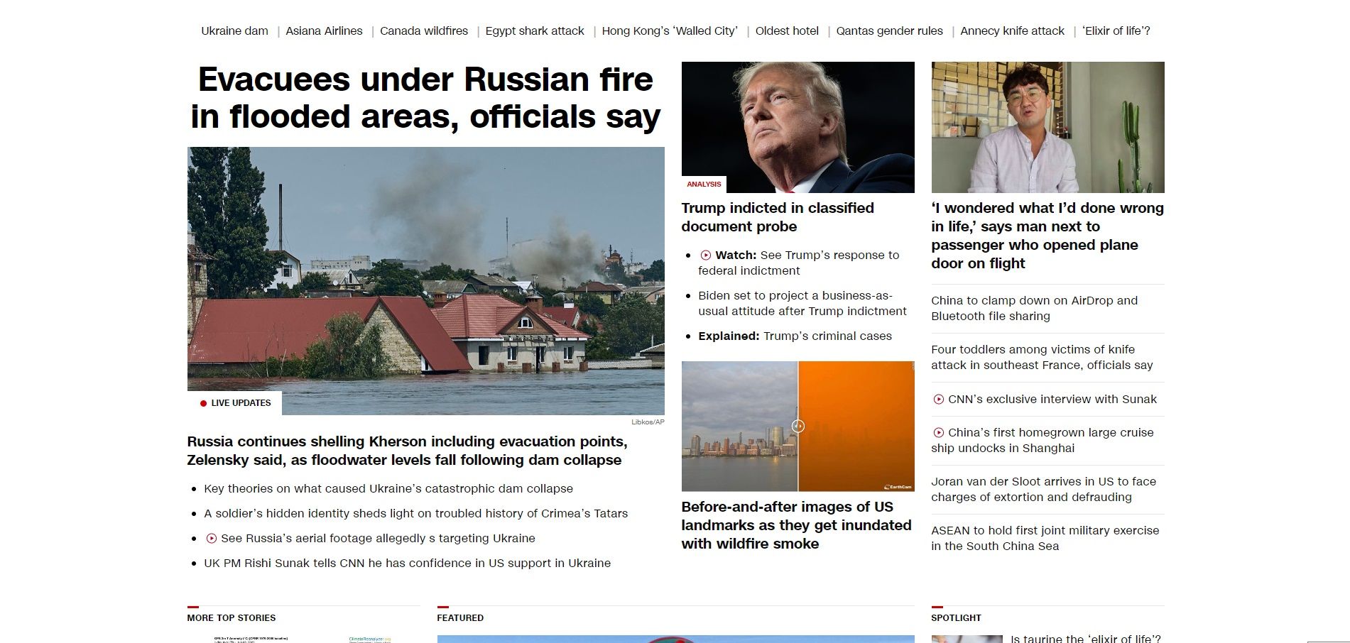 cnn front page june 2023