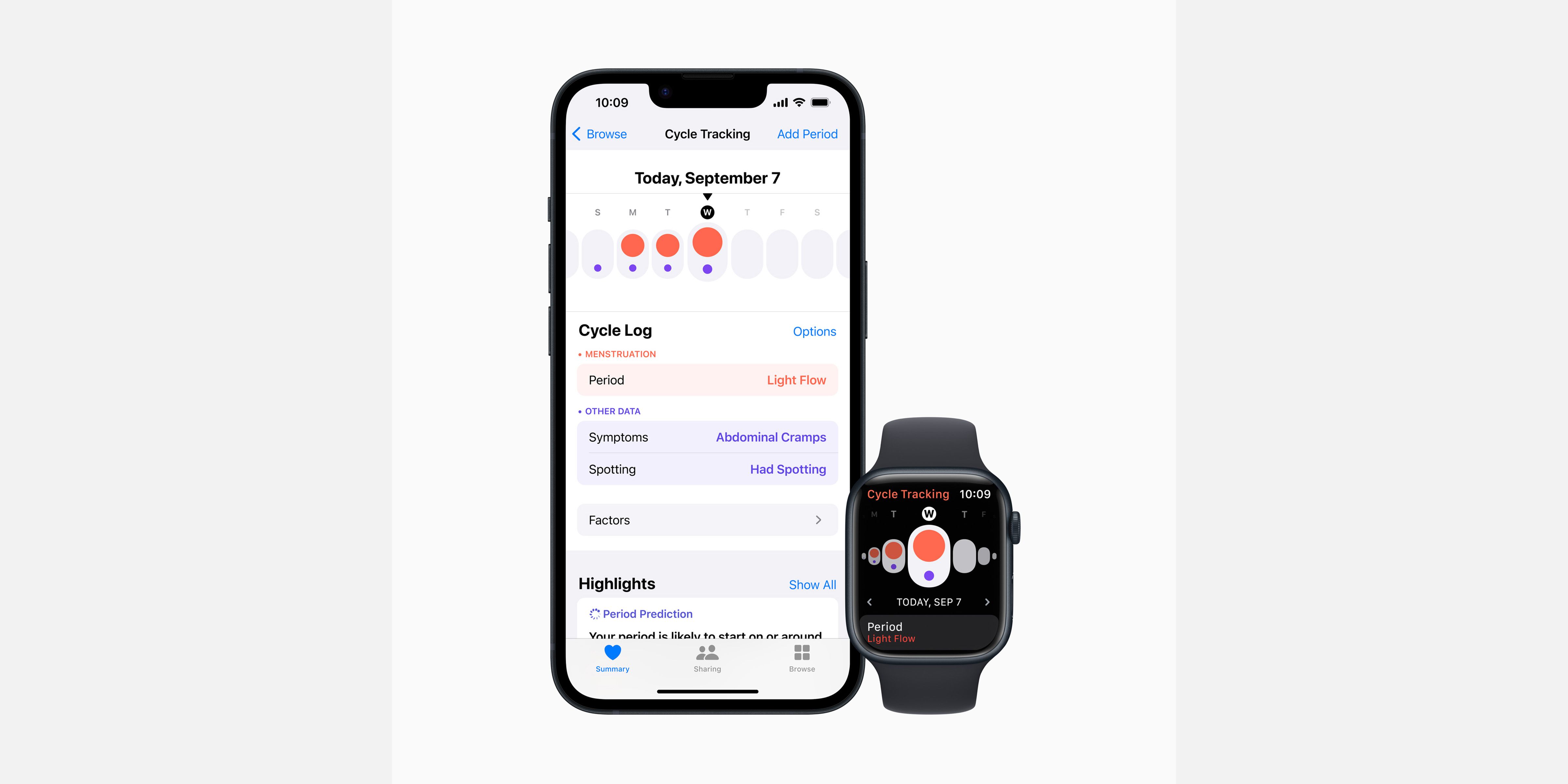 Cycle tracking app for Apple Watch and iPhone