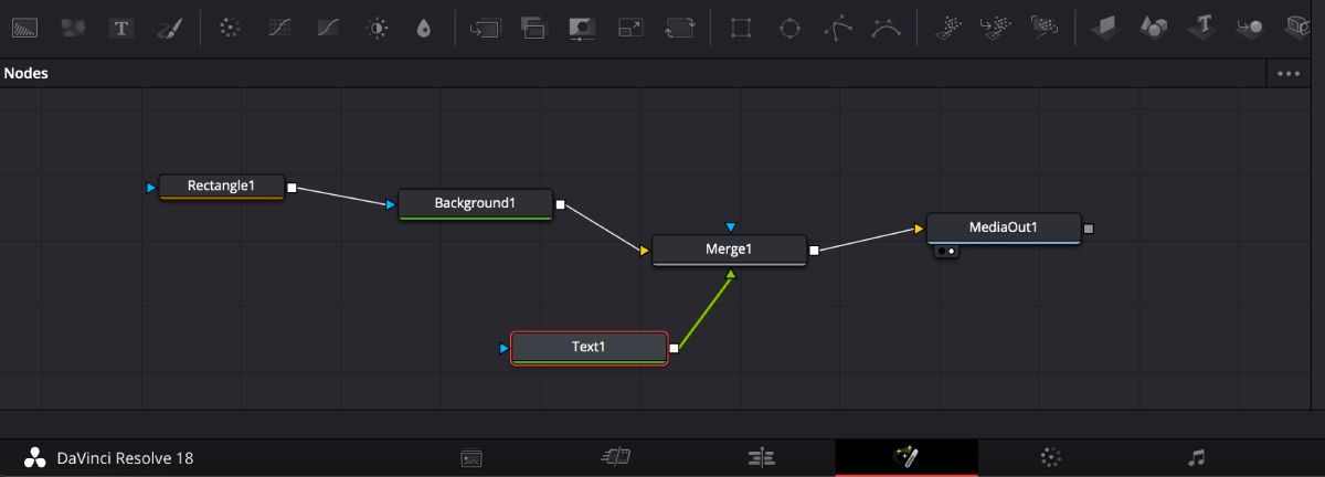 DaVinci Resolve Text Node با ظاهر شدن گره ادغام اضافه شد