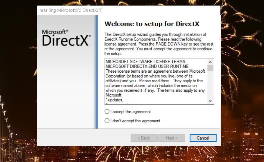 Trình cài đặt DirectX Runtime