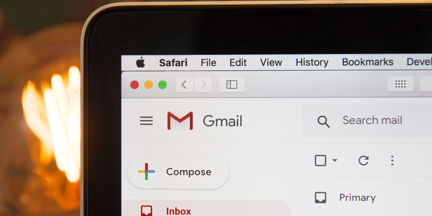 gmail on a screen