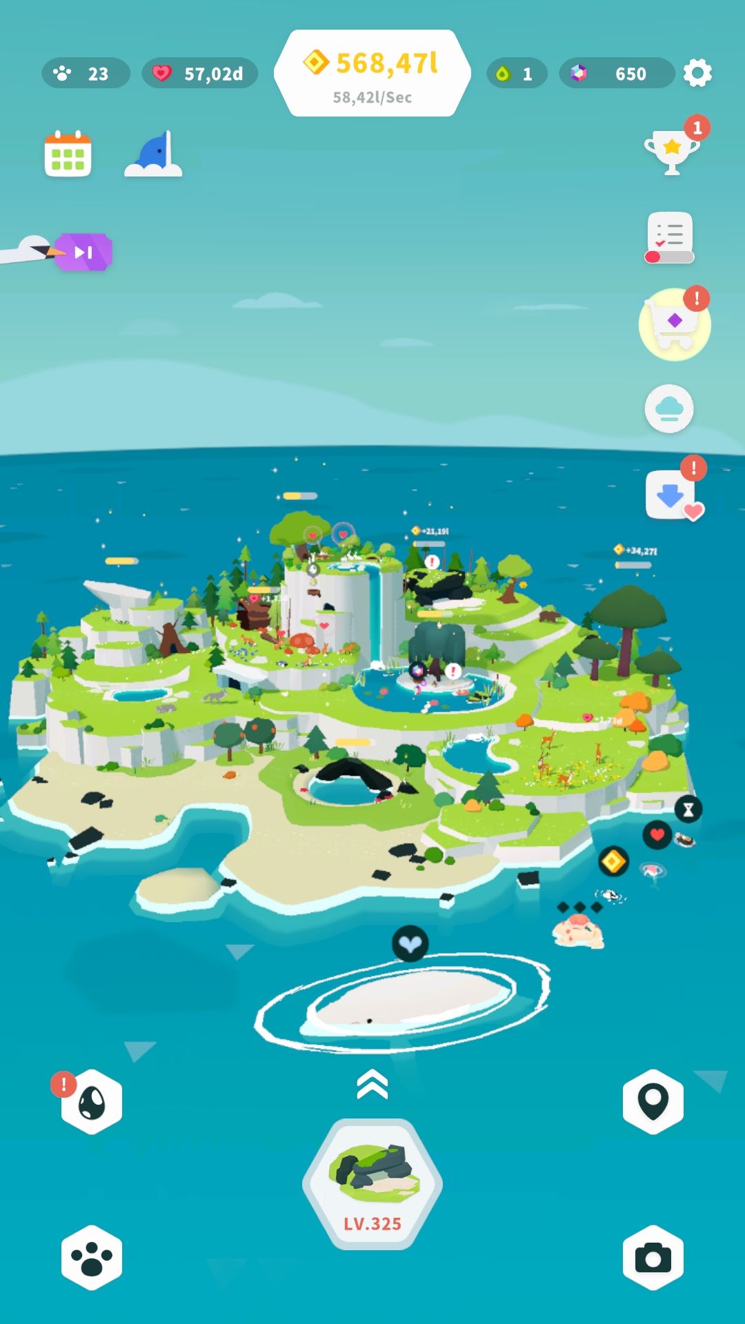 Forest Island calming mobile game