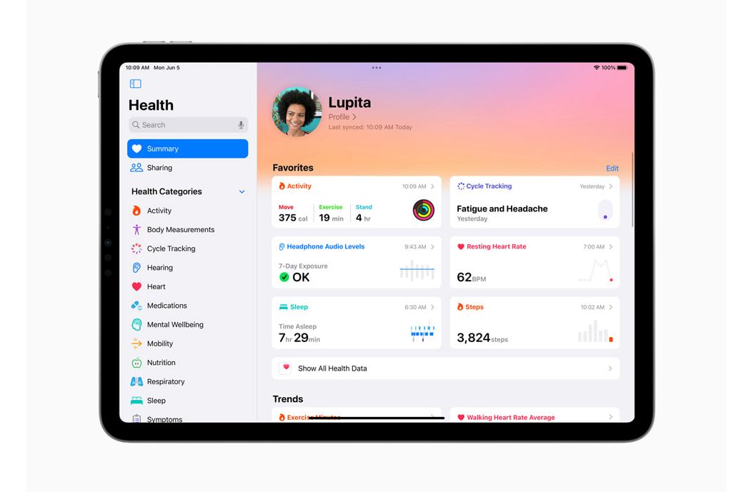 health app iPadOS 17
