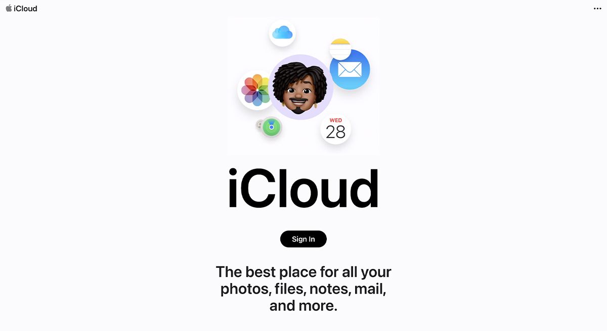 وب سایت iCloud