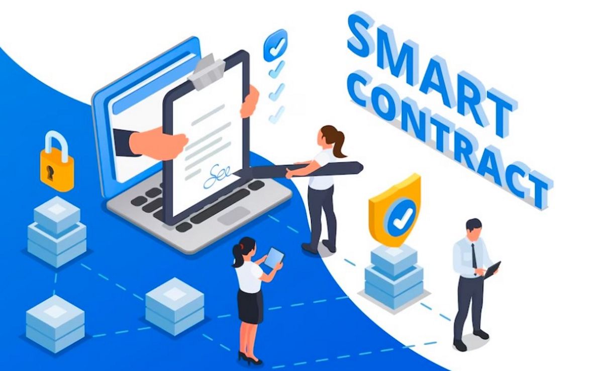 Illustration of a smart contract