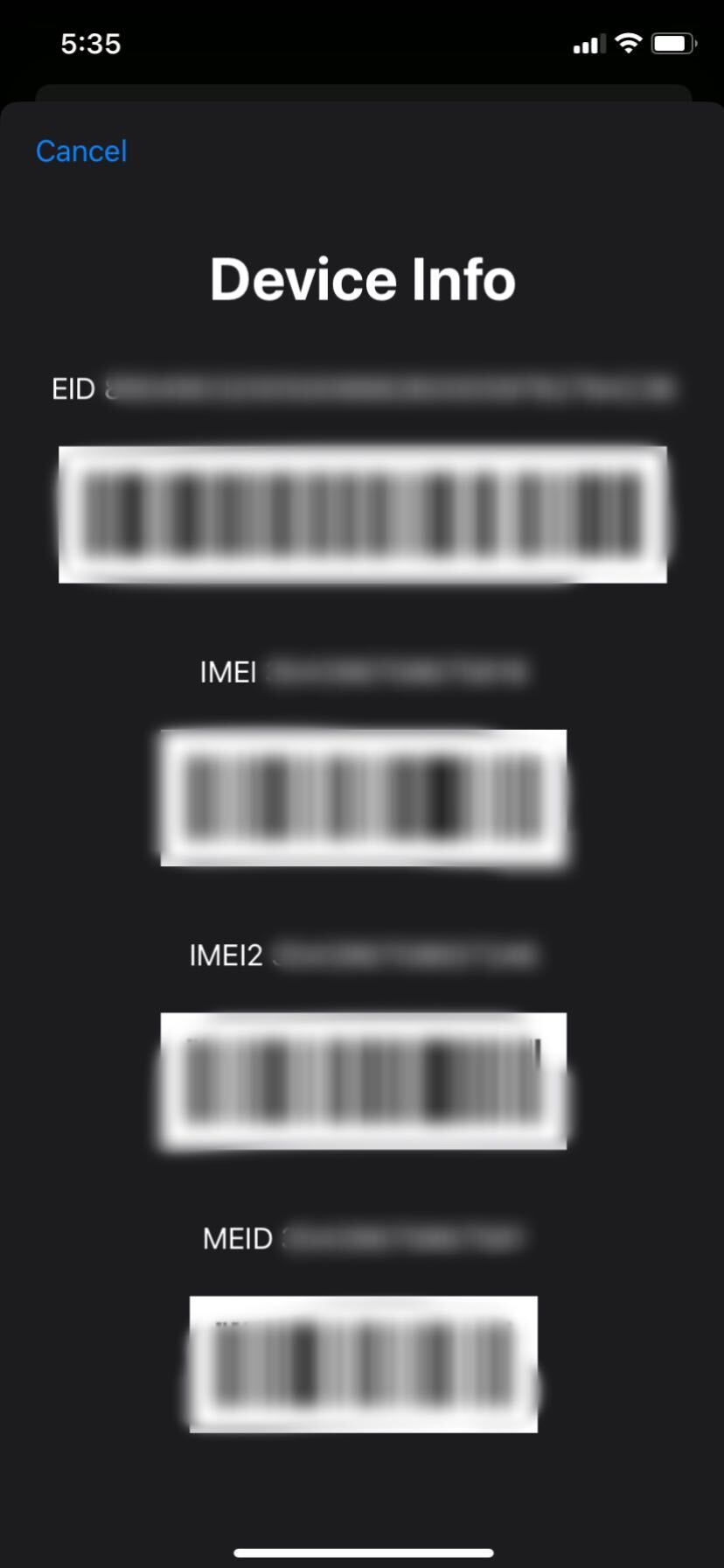 شماره IMEI در آیفون نمایش داده می شود