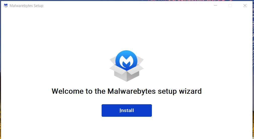 دکمه نصب برای Malwarebytes