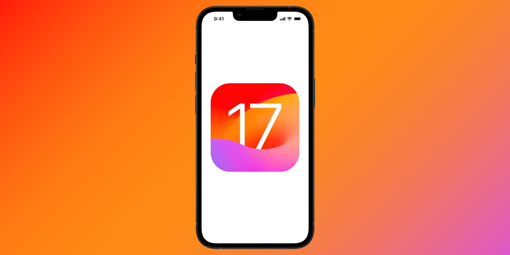 iOS 17 icon on iPhone screen