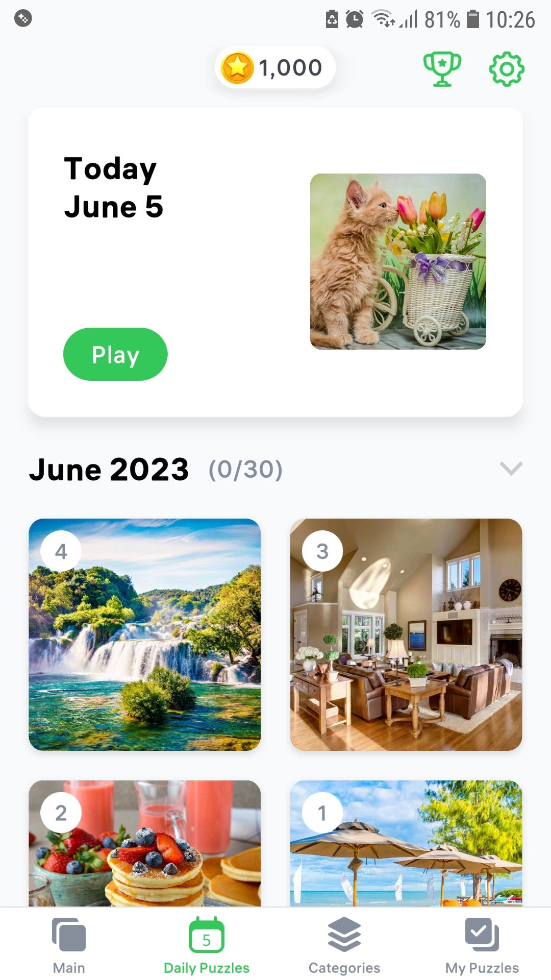 Jigsaw Puzzles daily calming mobile game