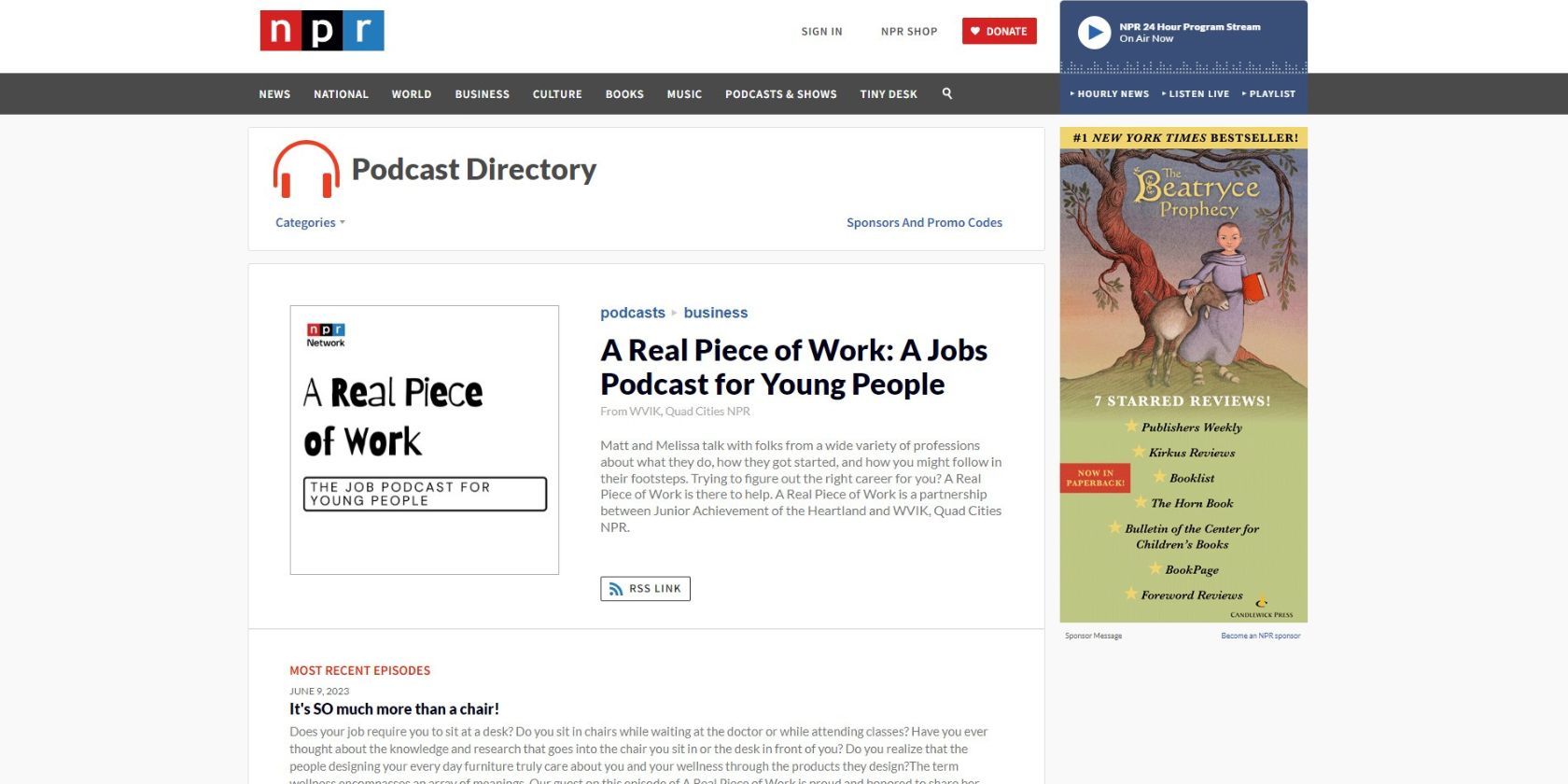 A Real Piece of Work A Jobs Podcast for Young People website