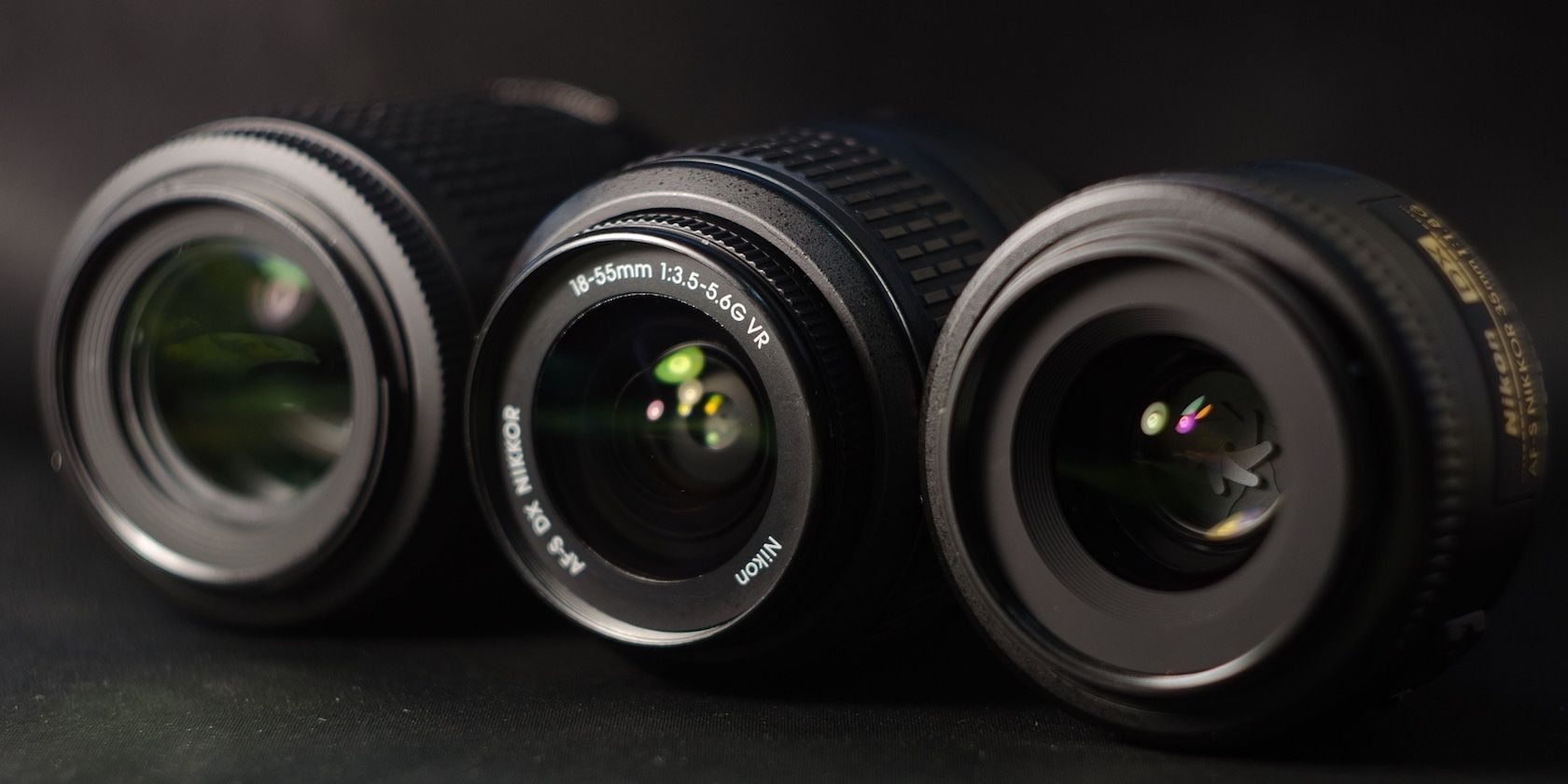 Nikon Lenses Next to Each Other