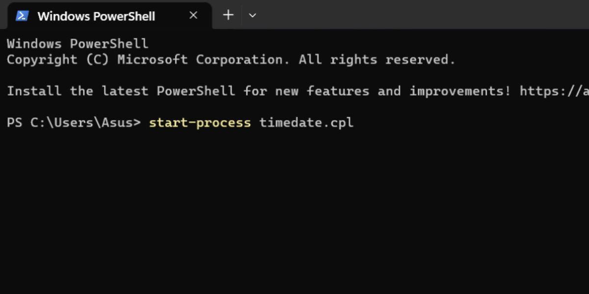 تنظیمات تاریخ و زمان را با استفاده از PowerShell باز کنید