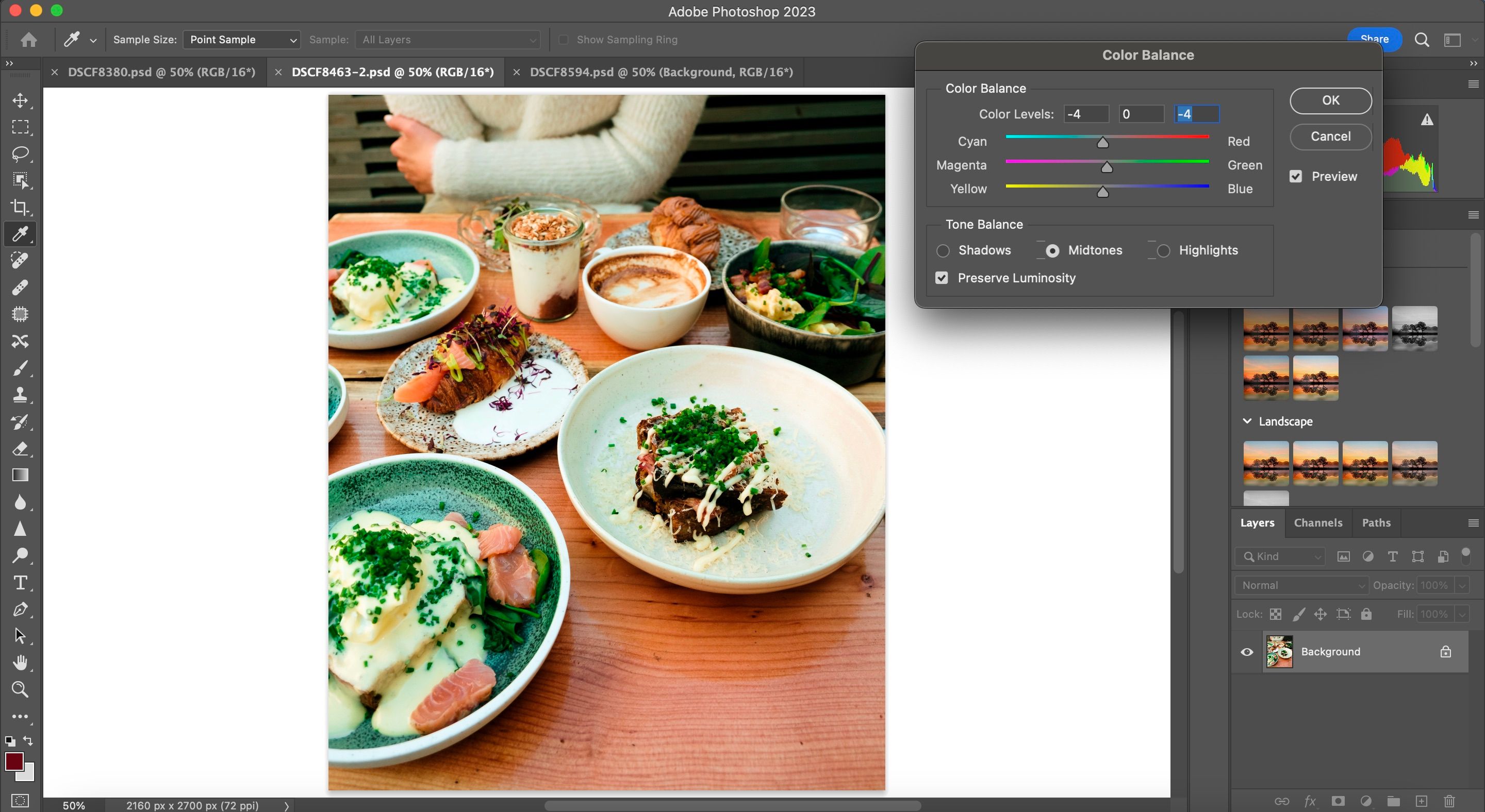 Edit the Color Balance Sliders in Photoshop
