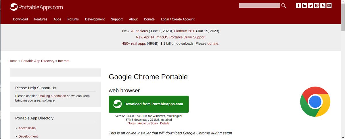 Use a portable browser 